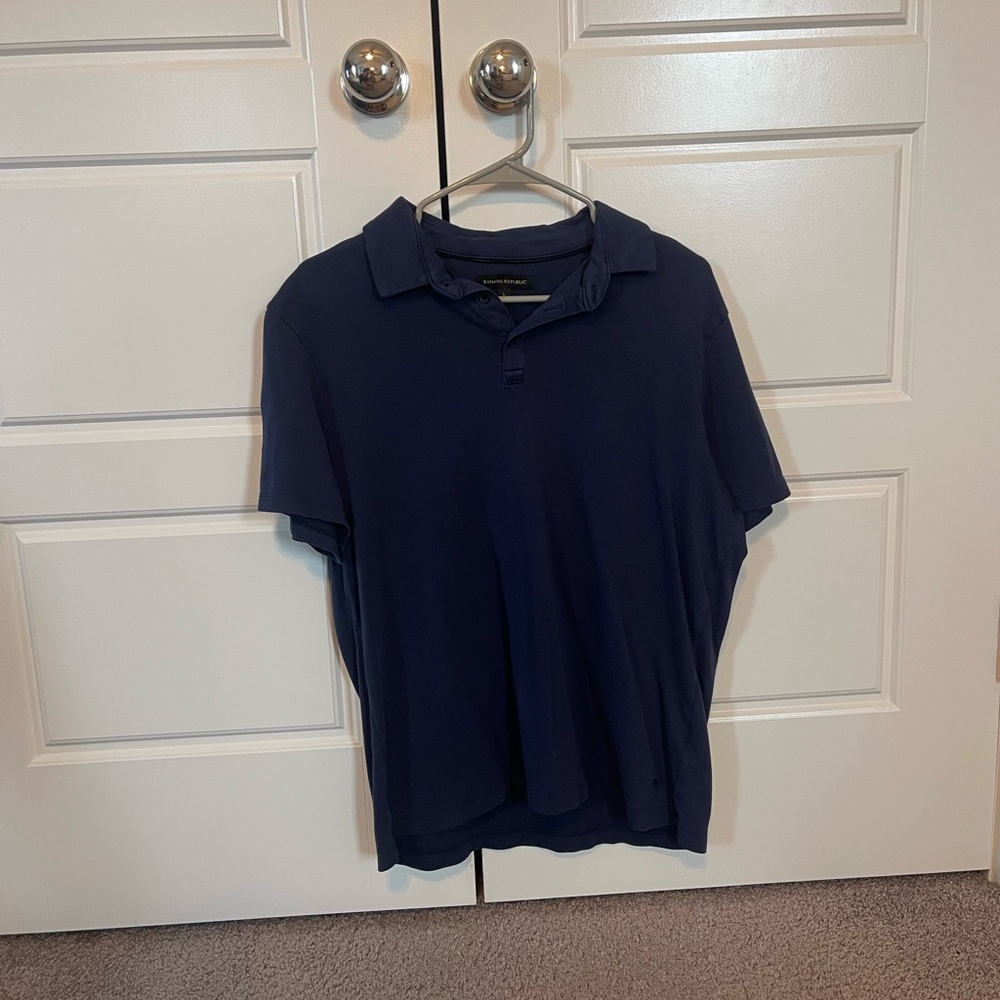 Banana Republic Deep Blue Polo Shirt